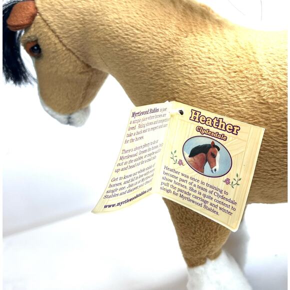 Myrtlewood Stable Horse Plush Stuffed Animal 12" Clydesdale Heather Applause New - Picture 3 of 7